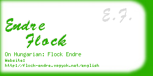 endre flock business card